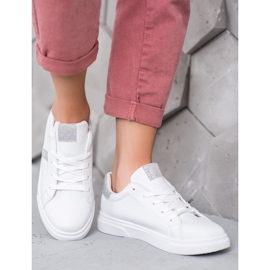 SHELOVET Sportovní obuv se třpytkami bílý 1