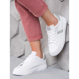 SHELOVET Sportovní obuv se třpytkami bílý 2