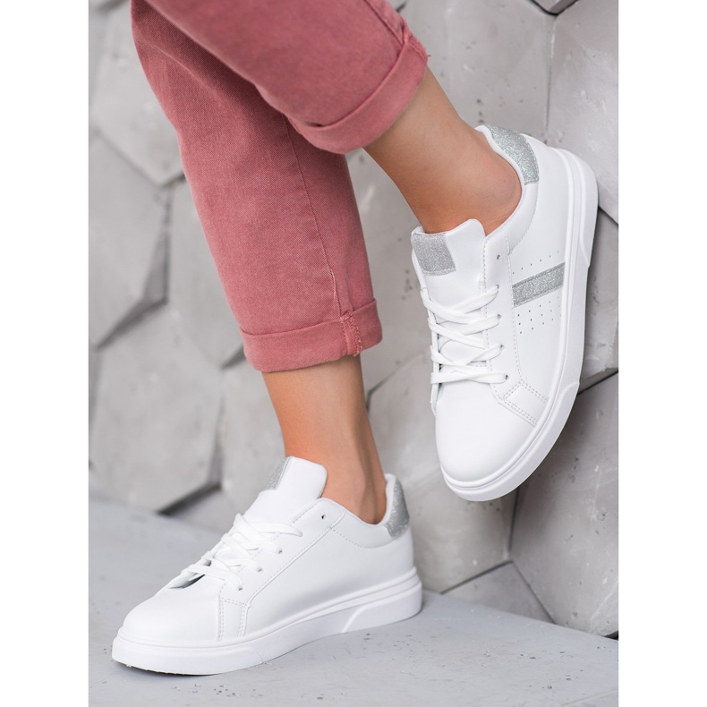 SHELOVET Sportovní obuv se třpytkami bílý 2