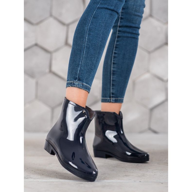 SHELOVET Galoše s ozdobným řetězem modrý 1