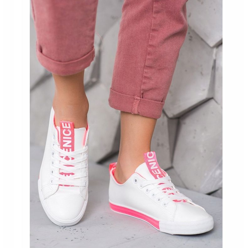 SHELOVET Tenisky s eko kůží pěkné bílý 1 SHELOVET Tenisky s eko kůží pěkné bílý 1