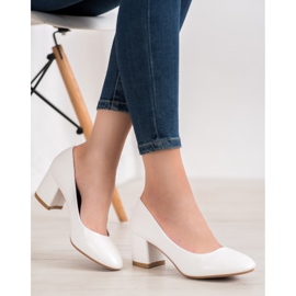 SHELOVET Bílá čerpadla s eko kůží bílý 2