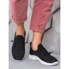 SHELOVET Černé prolamované boty černý 1