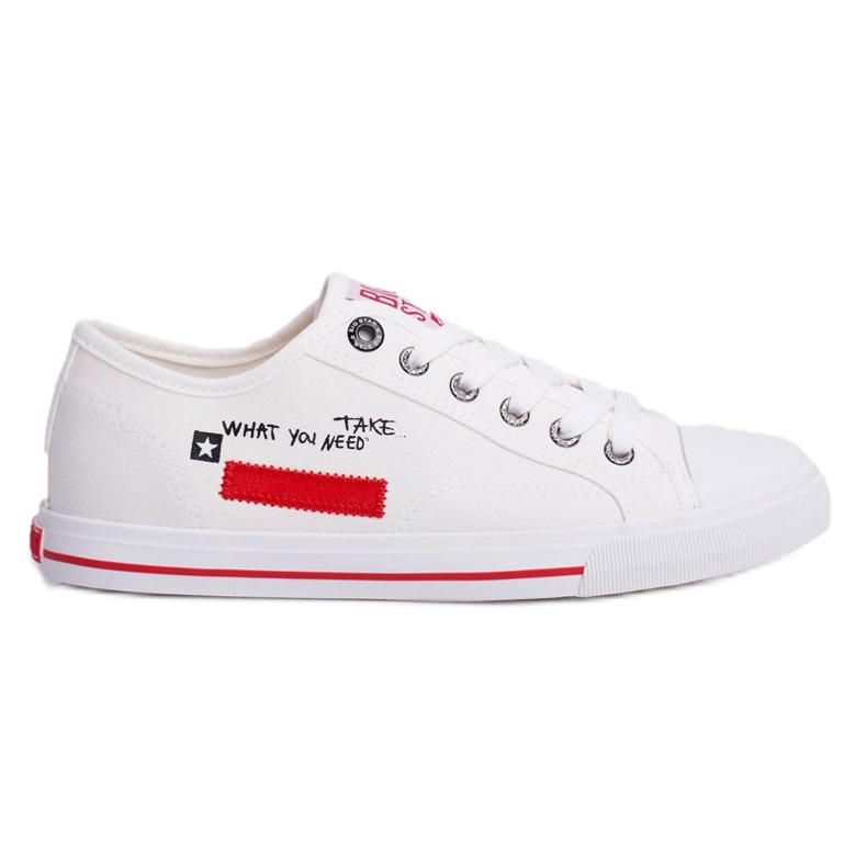 Dámské tenisky Big Star White FF274079 černý červený 4