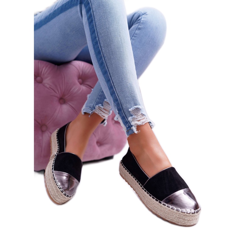 Dámská platforma Espadrilles Black Ringer černý žluť 3