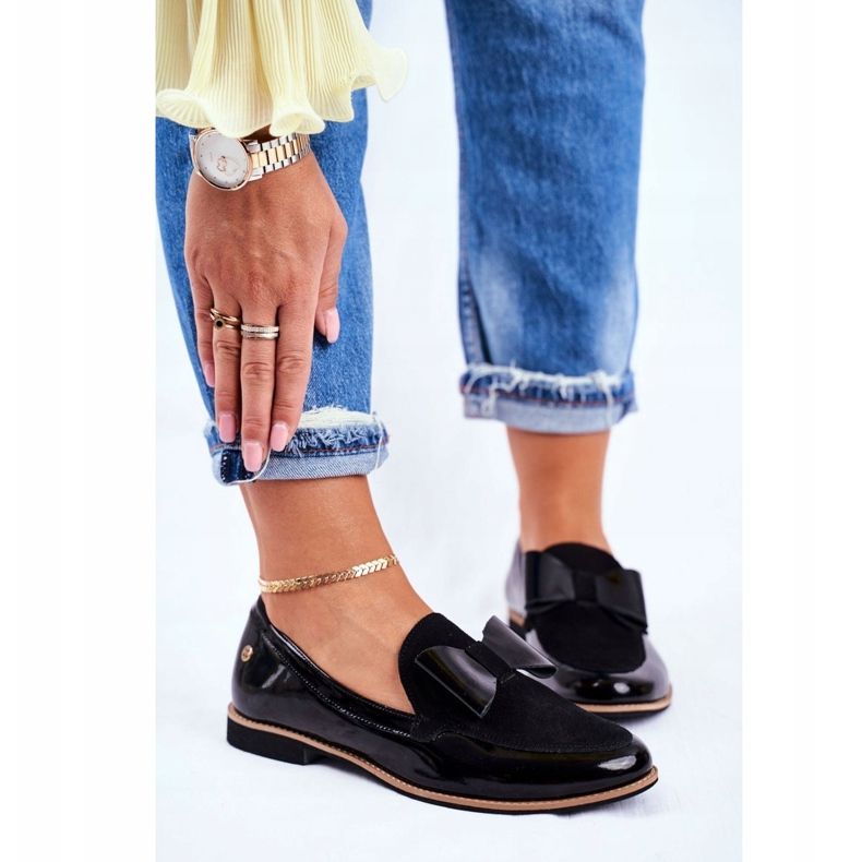 Dámské brogues Maciejka lakované lakované černé 04099-01 / 00-5 černá 1