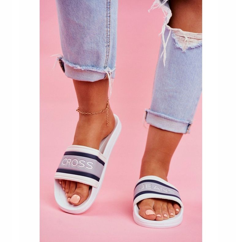 Dámské pantofle Cross Jeans bílé FF2R4158C bílý 2
