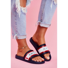 Dámské pantofle Cross Jeans Navy Blue FF2R4160C námořnická modř 1