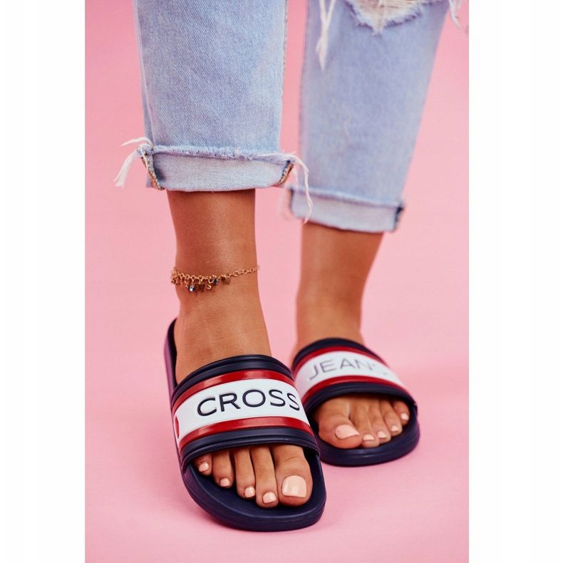 Dámské pantofle Cross Jeans Navy Blue FF2R4160C námořnická modř 2