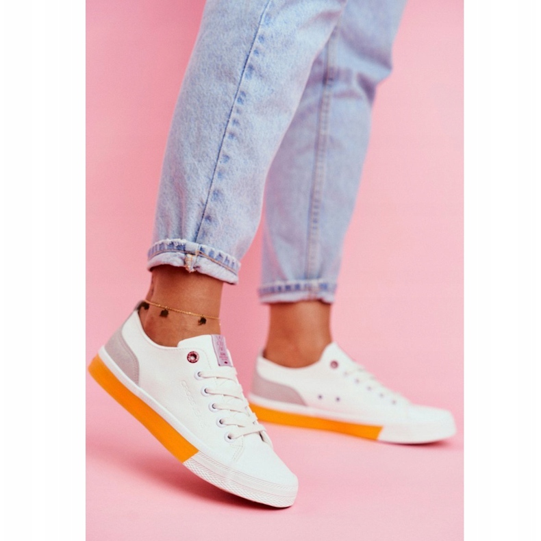 Dámské tenisky Cross Jeans bílé oranžové FF2R4043C bílý pomerančový 1