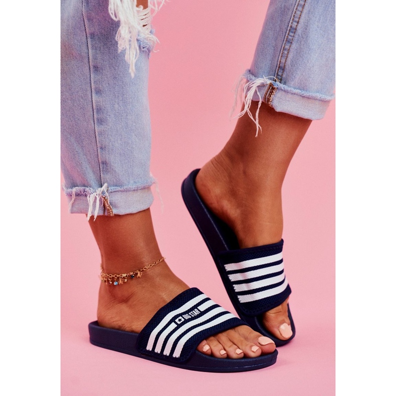 Dámské pantofle Big Star Navy Blue FF274A356 modrý 1
