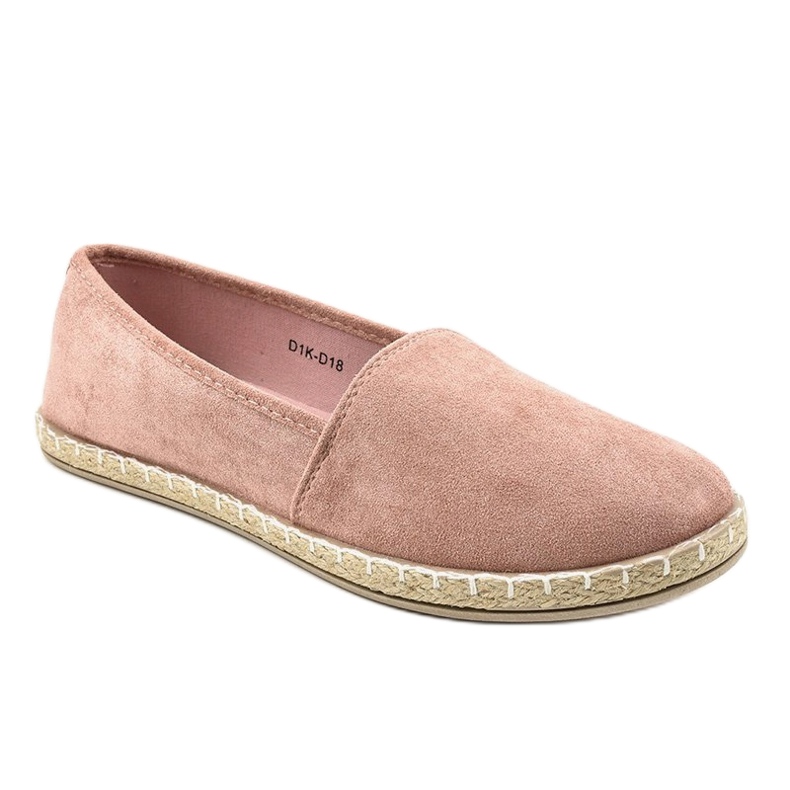 Růžové nazouvací espadrilky D1K-D18 růžový 1