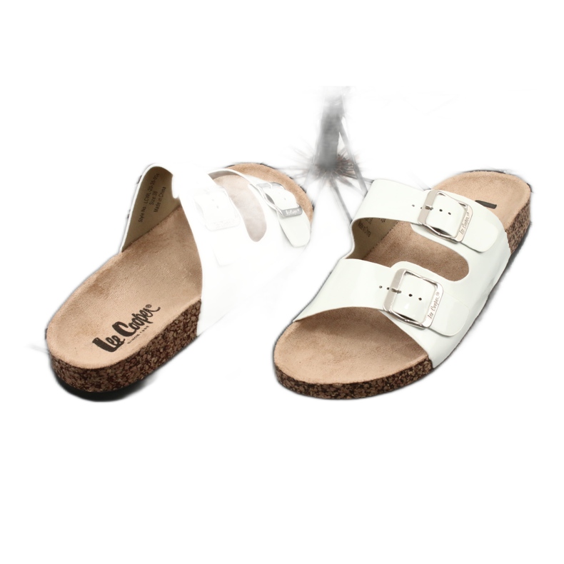 Lakované anatomické bílé pantofle Lee Cooper 1043-5 bílý 1