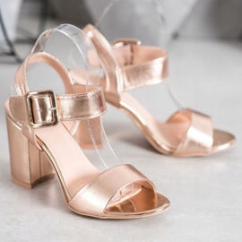 Small Swan Sandály Na Tyči S Eko Kůže zlatý 1