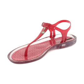 Žabky Grendha Clear / red bezbarvý červený 1