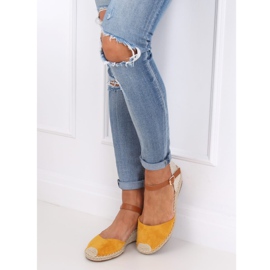 Espadrilky na klíncích medové S-820 žluté žlutá 1