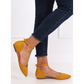 HD-100 Žluté medové řezané baleríny žlutá 1