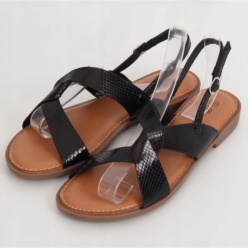 Černé dámské sandály 222-31 Black černý 1