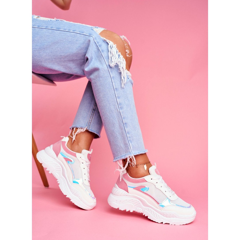 BUGO Dámská sportovní obuv růžová bílá paměť bílý růžový 2