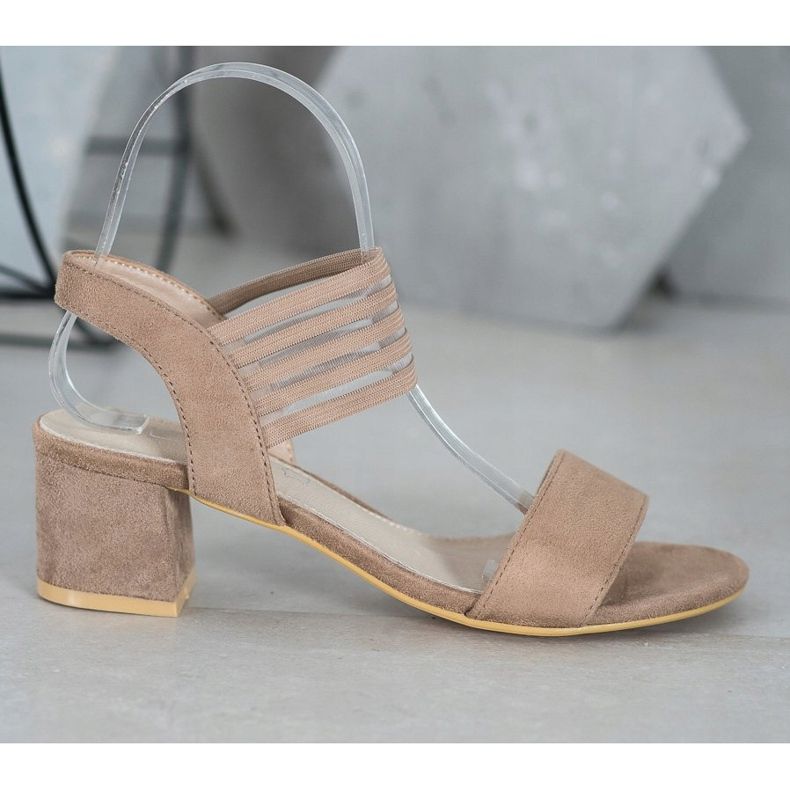 Filippo Nazouvací sandály na sloupku hnědý 2 Filippo Nazouvací sandály na sloupku hnědý 2
