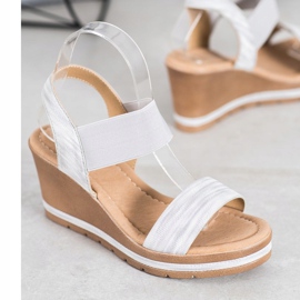 Sea Elves Stylové sandály na klínku šedá 1