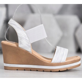 Sea Elves Stylové sandály na klínku šedá 2