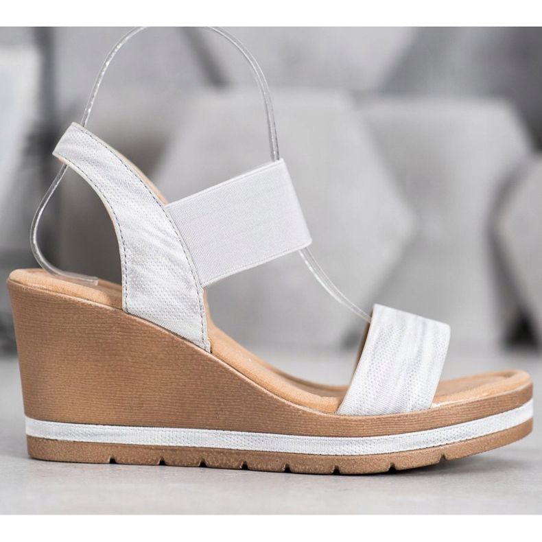 Sea Elves Stylové sandály na klínku šedá 2