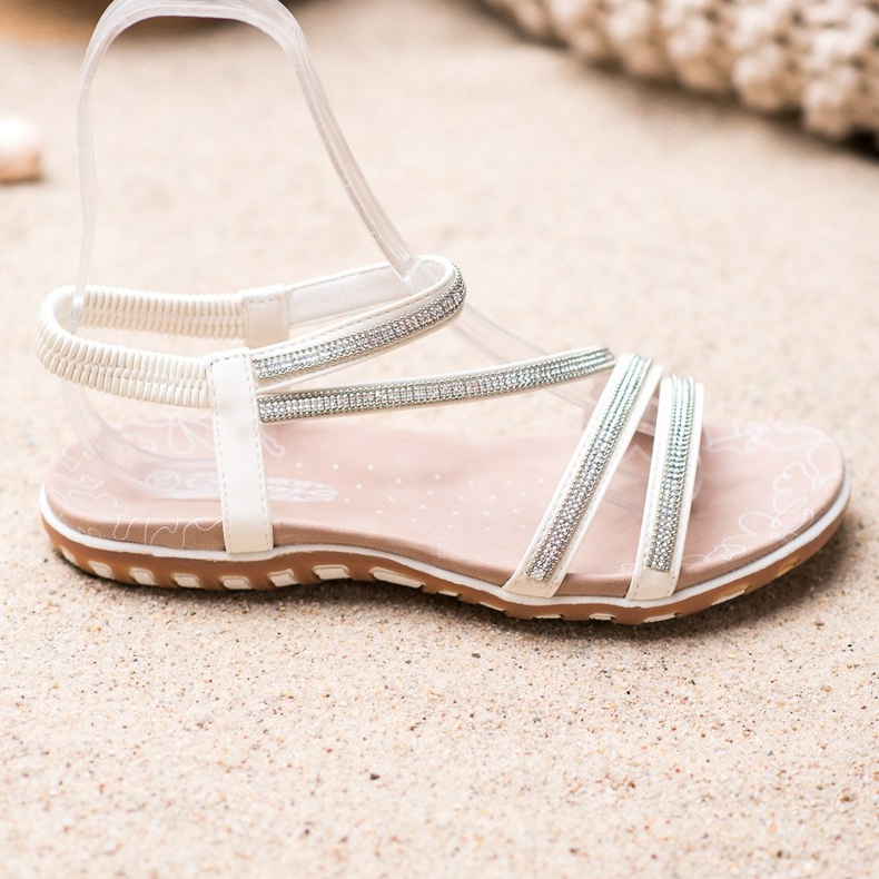 Camo Pohodlné nazouvací sandály bílý 1