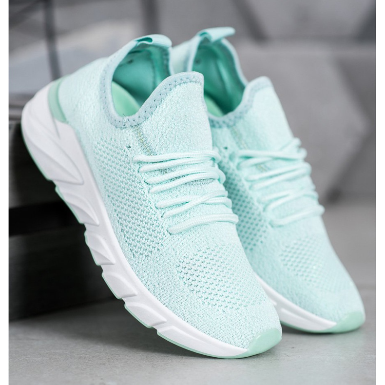 Lemax Textilní tenisky na platformě zelená 1