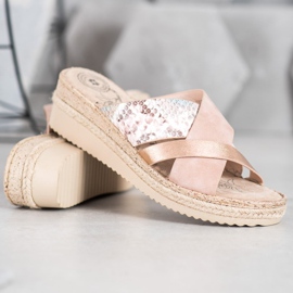 Evento Módní pudrové pantofle růžový 1