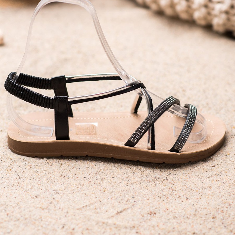 Sea Elves Sandály se stříbrnými ozdobami černá 2