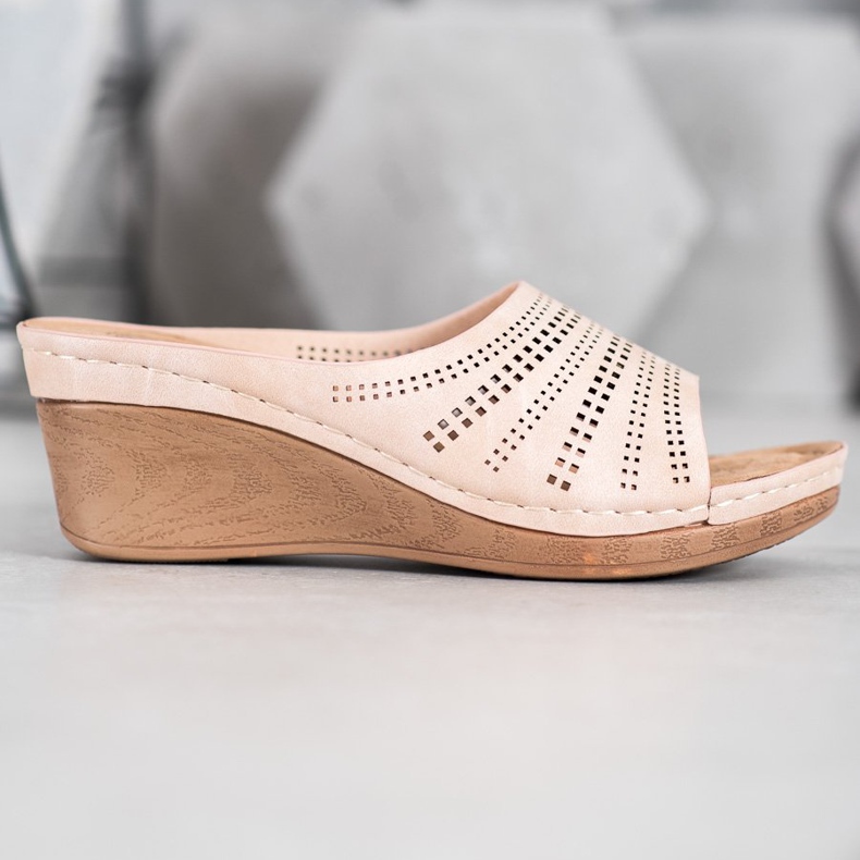 Evento Pantofle S Prolamovaným Vzorem růžový 2 Evento Pantofle S Prolamovaným Vzorem růžový 2