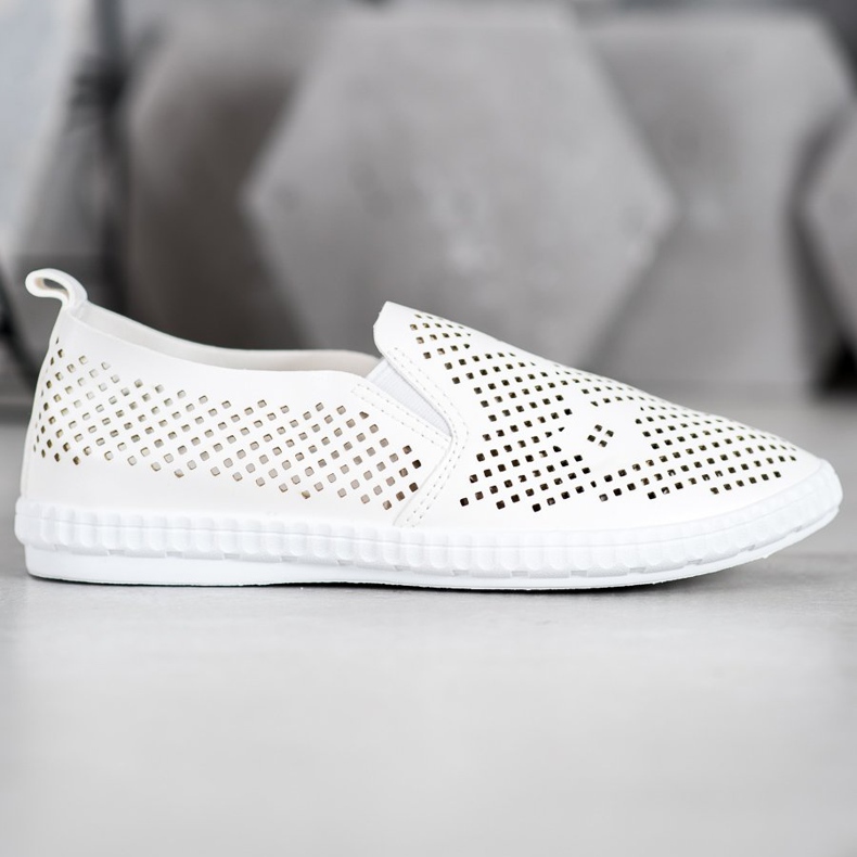 GOLL Prolamované bílé slipy bílý 1