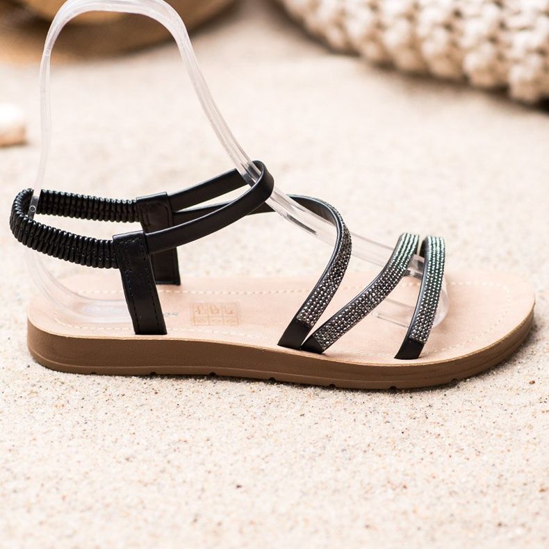 Sea Elves Elegantní nazouvací sandály černá 1