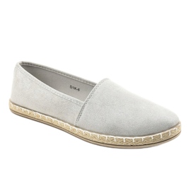 Šedé nazouvací espadrilky D1K-6 šedá 1