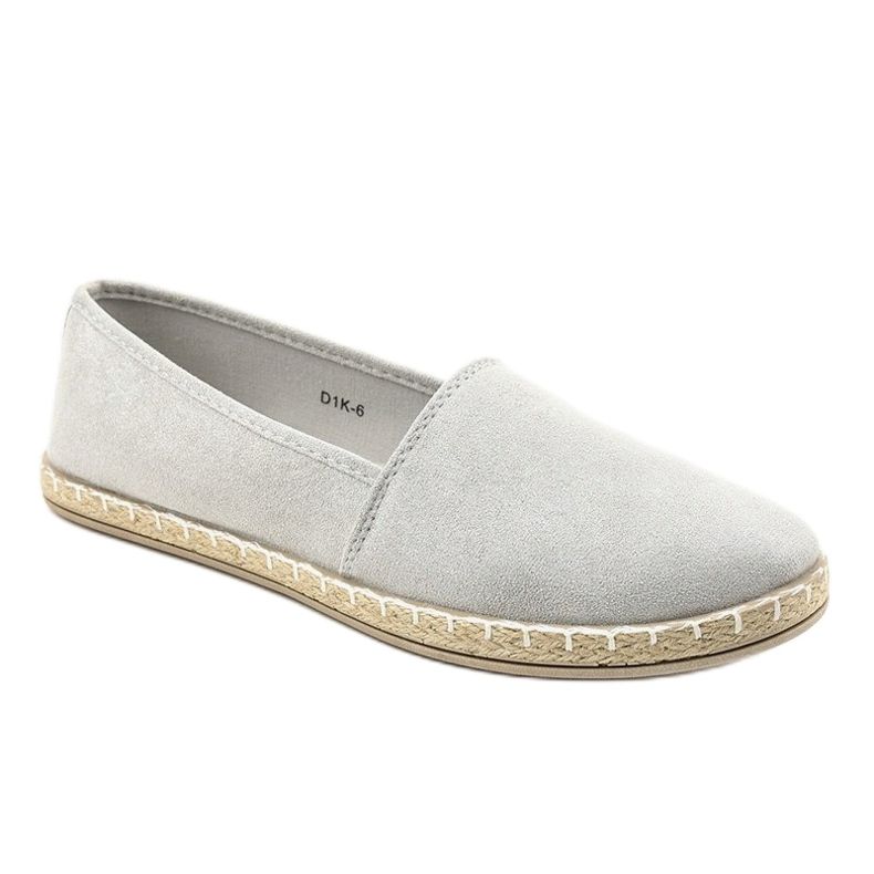 Šedé nazouvací espadrilky D1K-6 šedá 1