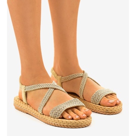 Dámské béžové sandály C602 béžový 1