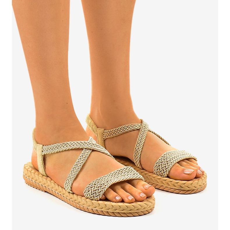 Dámské béžové sandály C602 béžový 1