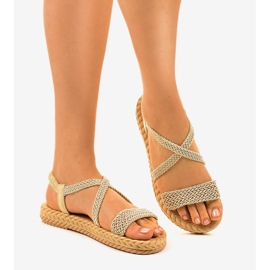 Dámské béžové sandály C602 béžový 2