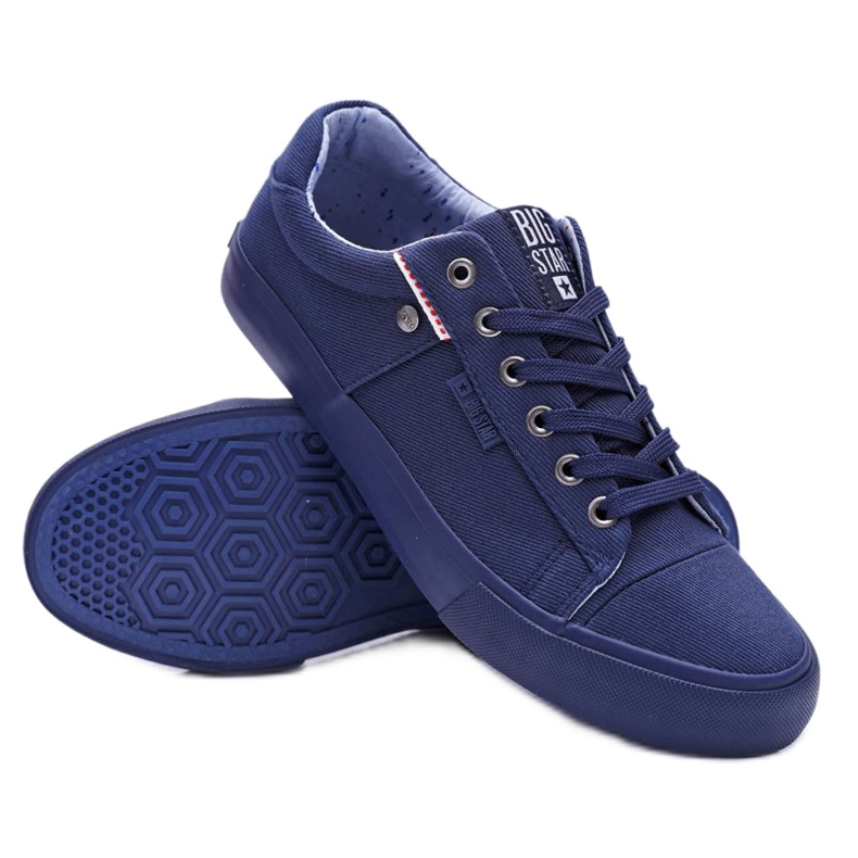 Pánské tenisky Big Star Navy Blue AA174094 námořnická modrá 2