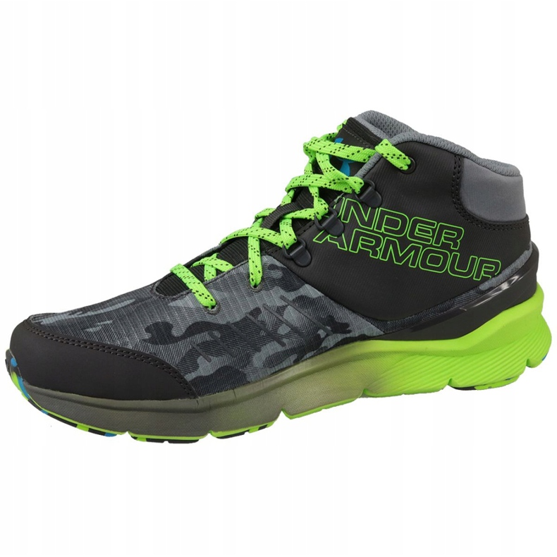 Under Armour Bgs Overdrive Mid K Jr 1266381-019 šedá zelený 1