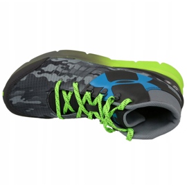 Under Armour Bgs Overdrive Mid K Jr 1266381-019 šedá zelený 2