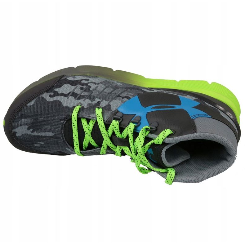Under Armour Bgs Overdrive Mid K Jr 1266381-019 šedá zelený 2