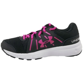 Boty Under Armour W Dash Rn 2 W 1285488-003 černá růžový 1