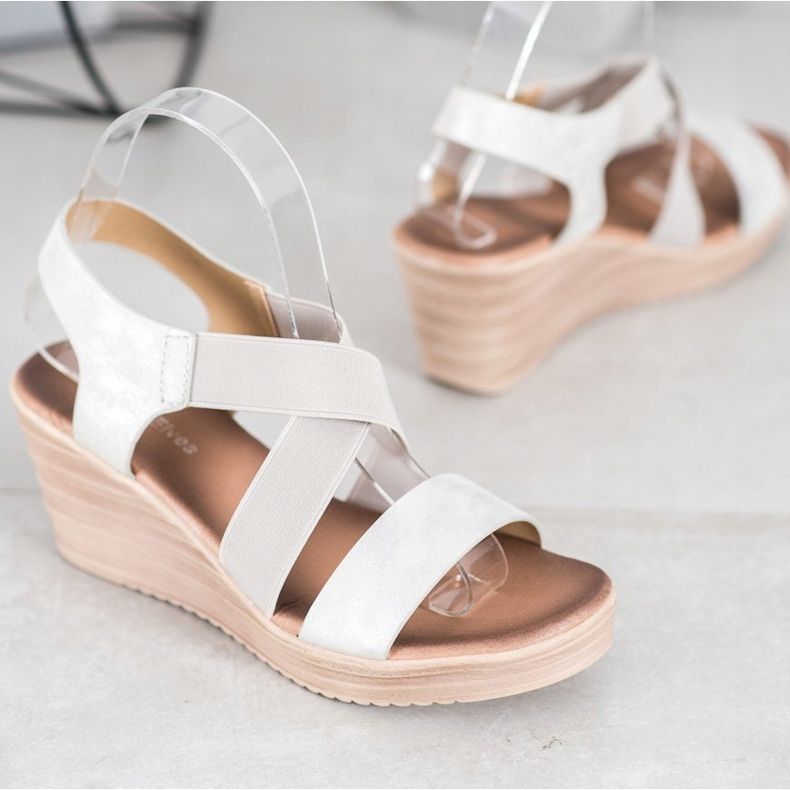 Sea Elves Neformální nazouvací sandály béžový stříbrný 1