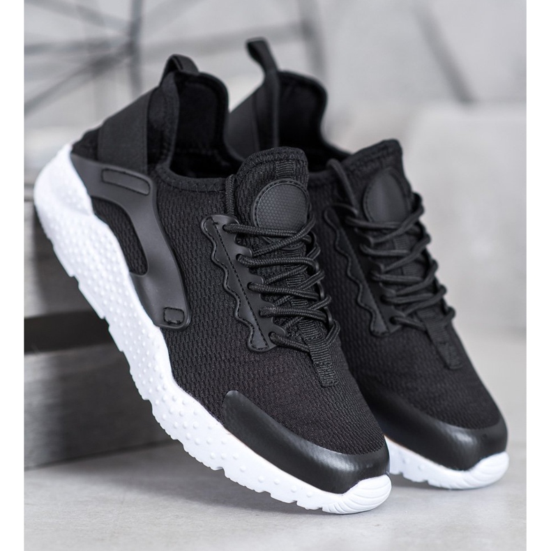 SHELOVET Černé textilní tenisky černá 2