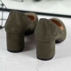 Fama Semišové Lodičky Na Sloupu zelená 1