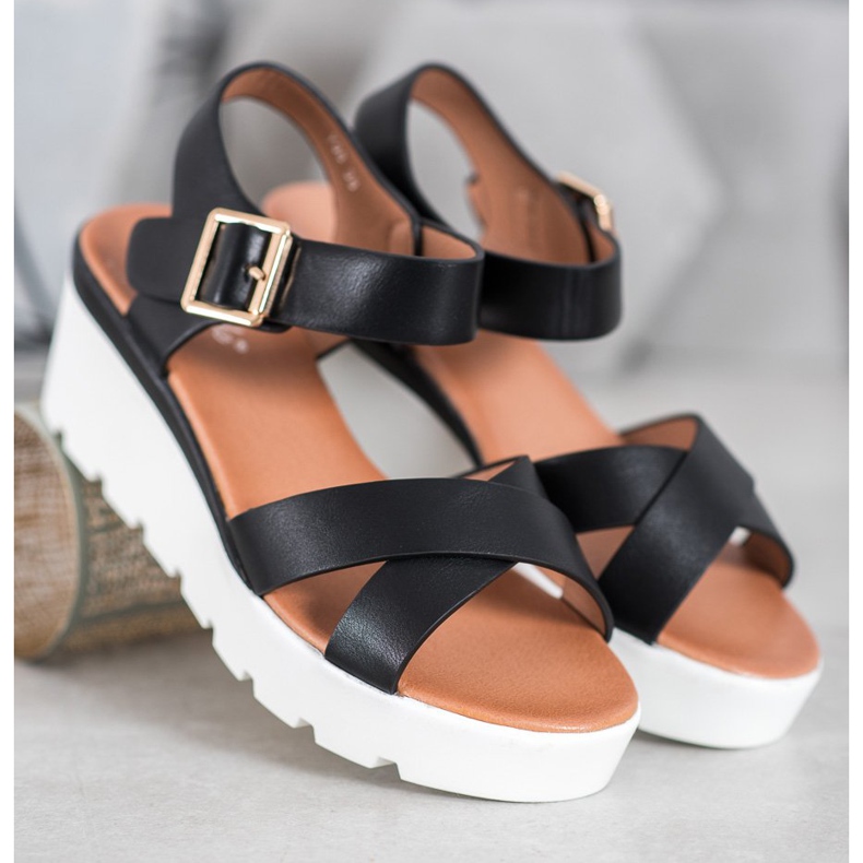 Weide Módní sandály černý 1