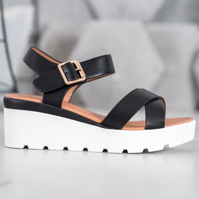 Weide Módní sandály černá 2