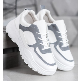 SHELOVET Módní šněrované tenisky bílý 1 SHELOVET Módní šněrované tenisky bílý 1